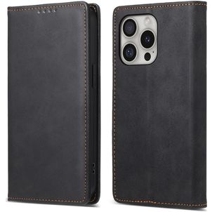 Mobigear Wallet Housse iPhone 16 Pro Etui Porte-Monnaie - Noir