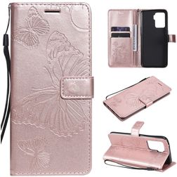 Mobigear Butterfly OPPO A94 5G Étui Portefeuille - Rose doré