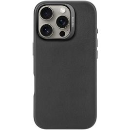 Decoded Coque iPhone 16 Pro MagSafe Coque arrière en Cuir Véritable - Noir