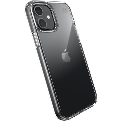 Speck Presidio Perfect Clear Coque Transparente iPhone 12 Pro Coque arrière Rigide Anti-Chocs - Transparent