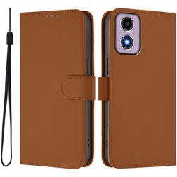 Mobigear Urban Wallet Housse Motorola Moto E14 Etui Porte-Monnaie - Marron