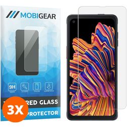 Mobigear Samsung Galaxy Xcover Pro Verre trempé Protection d'écran - Compatible Coque (Lot de 3)