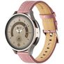 Mobigear Stitched Bracelet Cuir Smartwatch Fermeture boucle ardillon - Connexion universelle de 22 mm - Rose