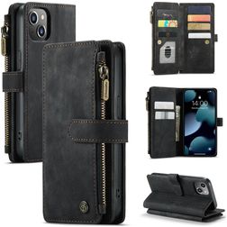Caseme C30 Housse iPhone 13 Etui Porte-Monnaie - Noir