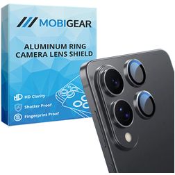 Mobigear Single Samsung Galaxy S25 Edge Verre trempé Protection objectif caméra - Compatible coque - Noir