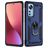 Mobigear Armor Ring Xiaomi 12 Plastique rigide Coque arrière Antichoc avec bague de maintien - Bleu