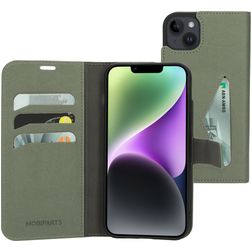 Mobiparts Classic Wallet iPhone 14 Plus Étui Portefeuille - Stone Green
