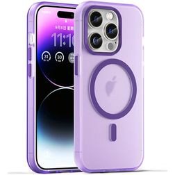 Mobigear Shockproof Coque iPhone 16 Pro Max MagSafe Coque arrière en TPU Souple - Violet
