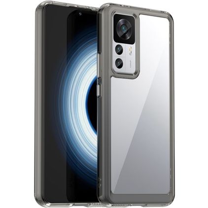 Mobigear Crystal Coque Xiaomi 12T Pro Coque arrière Rigide - Transparent / Gris