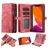 Caseme 008 Housse iPhone 11 Pro Max Etui avec Coque Détachable Porte-Monnaie - Rouge