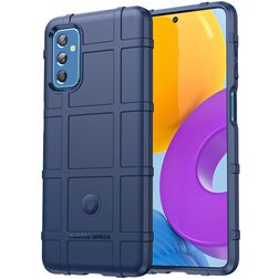 Mobigear Rugged Shield Coque Samsung Galaxy M52 Coque arrière en TPU Souple Anti-Chocs - Bleu