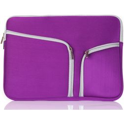 Mobigear Double Zipper Pochette Ordinateur portable en Neoprène 15 - 16 Pouces Housse ordinateur - Violet