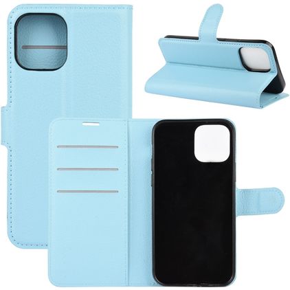Mobigear Classic Housse iPhone 12 Etui Porte-Monnaie - Bleu