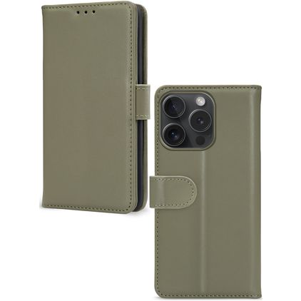 Mobilize Premium Gelly Wallet Housse iPhone 15 Pro Etui Porte-Monnaie - Vert
