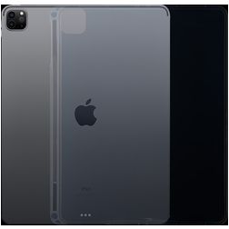 Mobigear Basics Pencil Coque iPad Pro 12.9 Pouces (2021) Mince Coque arrière en en TPU Souple - Transparent