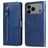 Mobigear Zipper Housse iPhone 17 Pro Max Etui Porte-Monnaie - Bleu