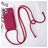 Mobigear Lanyard Card iPhone 15 Pro Coque avec cordon en Silicone et Porte-Cartes - Bordeaux