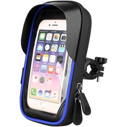Mobigear Weather Shield Support vélo Fixation guidon Coque - Universel (max 17 cm x 9 cm) - Bleu