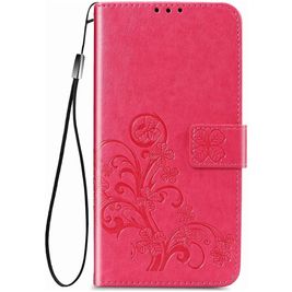 Mobigear Clover Housse Motorola One Fusion Plus Etui Porte-Monnaie - Magenta