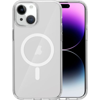 Mobigear Crystal Coque Transparente iPhone 15 Plus MagSafe Coque arrière Rigide - Transparent