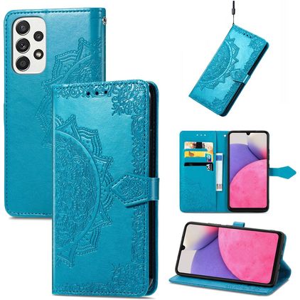 Mobigear Mandala Housse Samsung Galaxy A33 Etui Porte-Monnaie - Bleu