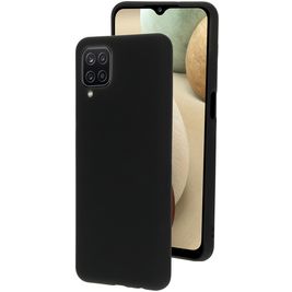 Mobiparts Coque Samsung Galaxy A12 Coque arrière en Silicone - Noir