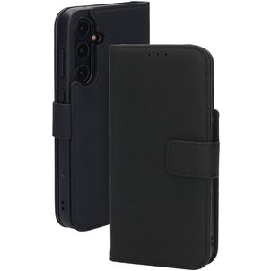 Mobiparts Housse Samsung Galaxy A55 Etui en Cuir Véritable Porte-Monnaie - Noir