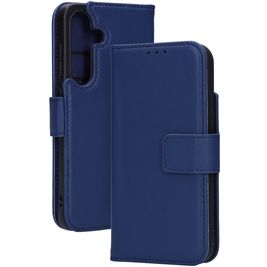Mobiparts Coque Samsung Galaxy S25 Coque arrière Rigide Anti-Chocs avec Porte-Cartes - Bleu
