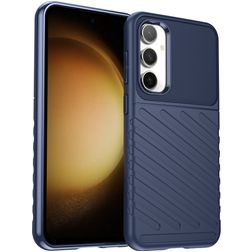 Mobigear Groove Samsung Galaxy S23 FE TPU souple Coque arrière - Bleu
