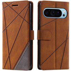 Mobigear Rhombus Google Pixel 9 Pro Étui Portefeuille - Marron