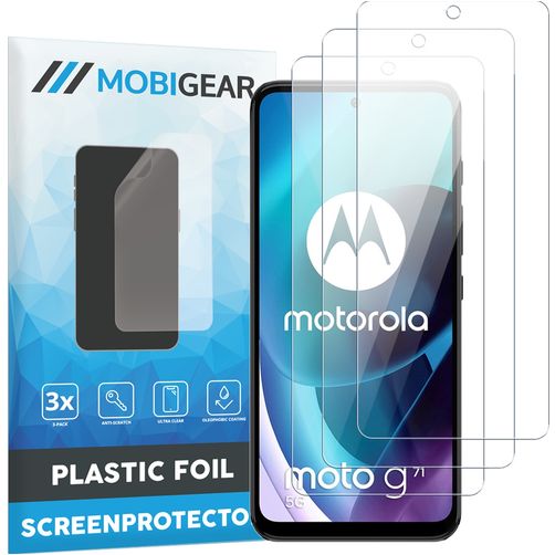 Mobigear Motorola Moto G71 5G Protection d'écran Film - Compatible coque (Lot de 3)