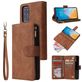 Mobigear Zipper Housse Huawei P40 Etui Porte-Monnaie - Marron