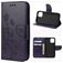 Mobigear Flowers Housse iPhone 12 Pro Etui Porte-Monnaie - Violet
