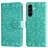 Mobigear Sunflower Housse Samsung Galaxy A57 Etui Porte-Monnaie - Vert