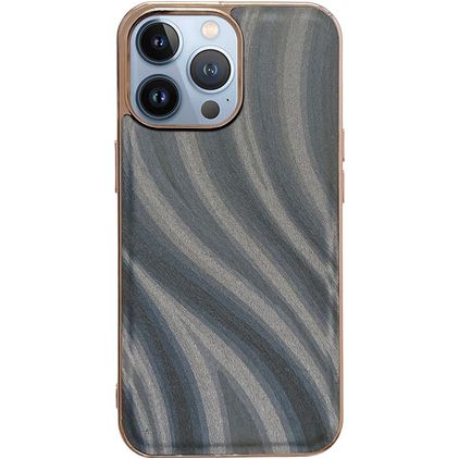 Mobigear Wavy Coque iPhone 14 Pro Max Coque arrière Rigide - Argent