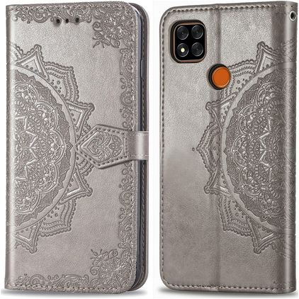 Mobigear Mandala Xiaomi Redmi 9C Étui Portefeuille - Gris
