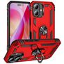 Mobigear Armor Ring Coque iPhone 16 Plus Coque arrière Rigide Anti-Chocs avec Anneau-Support - Rouge