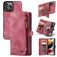 Caseme 008 Housse iPhone 13 Pro Max Etui avec Coque Détachable Porte-Monnaie - Rouge