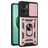 Mobigear Armor Ring Cam Slide Coque Xiaomi Redmi 10 5G Coque arrière Rigide Anti-Chocs avec Anneau-Support et Protecteur Lentilles - Rose doré