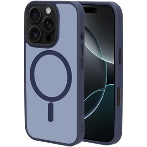 Mobiparts Hardcover Coque iPhone 16 Pro MagSafe Coque arrière Rigide - Satin Blue