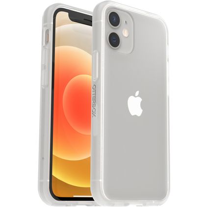 OtterBox React Coque Transparente iPhone 12 Mini Coque arrière Rigide Anti-Chocs - Transparent