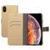 Mobiparts Saffiano Wallet Housse iPhone XS Max Etui Porte-Monnaie - Or