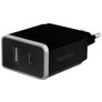 Mobiparts Wall Charger - Double USB / USB-C 12W 2.4A - Noir