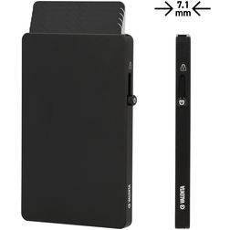 Valenta Cardprotector - Porte Cartes en en Aluminium - 5 Cartes - Compatible MagSafe - Noir
