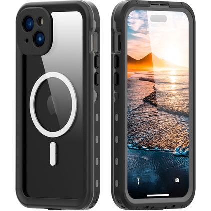 RedPepper Waterproof Coque iPhone 15 MagSafe Coque arrière Imperméable Rigide Anti-Chocs - Noir
