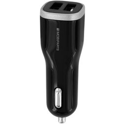 Mobiparts Double USB Chargeur voiture Sans câble 5A - Noir