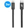 Mobigear Nylon Câble USB-C vers Apple Lightning MFI 3 mètres - Noir