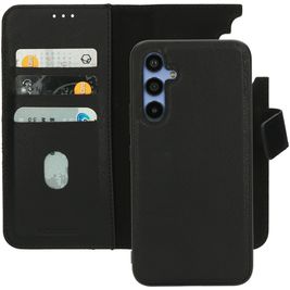 Mobiparts Housse Samsung Galaxy A54 Etui avec Coque Détachable en Cuir Véritable Porte-Monnaie - Noir