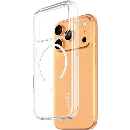 CARE by PanzerGlass Urban Explorer iPhone 17 Pro MagSafe Plastique rigide Coque arrière - Transparent / Blanc