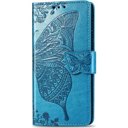 Mobigear Butterfly Housse Samsung Galaxy A30s Etui Porte-Monnaie - Bleu